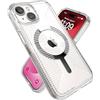 Speck Custodia trasparente per iPhone 15, sottile, costruita per MagSafe, presa di protezione contro le cadute, per iPhone 15, iPhone 14 e iPhone 13, antigraffio, anti-ingiallimento, custodia per