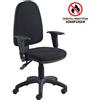 CKS Poltrona operativa Sofia Back System nera rivestimento e imbottitura Ignifughi braccioli opzionali - SFIAC0000B833 - D10394