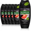 Palmolive Men Gel doccia Energising, 6 x 250 ml, 3 in 1, per corpo, viso e capelli, con olio essenziale di agrumi ed estratto di magnesio