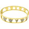 AB-GLOBAL Srl Bracciale Lettera V Rigido Oro Linea ABC MyLovly