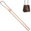 WADORN Borsa A Secchiello in Pelle PU con Coulisse, 90.5 cm Staccabile in Pelle PU Cordoncino per Borsa di Ricambio per Borsa all'Uncinetto Fai da Te con Coulisse con Portascivolo, Albicocca