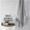 MADISON PARK SIGNATURE Splendor Luxury,Set di asciugamani da bagno in 100% cotone, morbido, peluche 1000 g/m², qualità alberghiera, Zero Twist, altamente assorbente, grigio, 6 pezzi