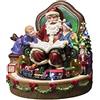Konstsmide Scenario LED Babbo Natale con bambini e treno, funzione energetica selezionabile e 8 classici canti natalizi, 12 diodi colorati, trasformatore interno da 4,5 V, funzionamento a batteria,