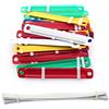 Prmape 50 Pcs Clip per File con Fibbia, Clip per Documenti in Plastica Perforata, Binder Clips Di Multicolore Réutilisable per Lime, Morbide, Carte