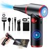 ATEngeus Elettrico Rimuovi Polvere Aria Compressa, Spolverino Elettrico da 100500 Giri/min con Luce LED, Velocità Continua Aria Compressa Senza Fili, Air Duster per Tastiera, Laptop, Auto