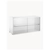 String Furniture Vetrina con ante battenti in vetro String System, larg. 78 x prof. 30 cm