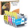 D&C LC421XL Cartucce d'inchiostro compatibili con Brother LC421 XL Multipack per Brother DCP-J1050DW MFC-J1010DW DCP-J1140DW (ciano, magenta, giallo, confezione da 6)