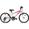 SUN&SPORT Bicicletta 20" rosa con 6 marce - perfetta per ogni terreno