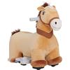 Cavallo cavalcabile elettrico 6v per bambini da 18-36 mesi con ruote in pu e musica, marrone