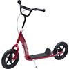 Monopattino per bambini 5-12 anni con freno posteriore e manubrio regolabile, 120x52x80-88 cm, rosso