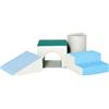 Set 4 blocchi di costruzioni morbidi per bambini da 1-3 anni modulabile, multicolore