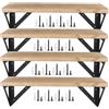 HAKZEON Set di 4 mensole da parete in legno rustico, con viti, mensole decorative da parete per soggiorno, camera da letto e ufficio