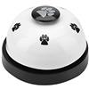 Tnfeeon Campane di addestramento dell'animale domestico, ferro robusto resistente durevole simpatico cartone animato Campana del cane cucciolo di cane Campane di addestramento vasino Doggy(bianca)