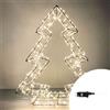 Wisdom Albero di Natale luminoso 60cm 1000 Led in metallo Bianco Caldo Wisdom