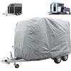 MRWiZMS Copertura per carro per trasporto cavalli, Copertura del rimorchio del cavallo, Tessuto Oxford 420D UV, Impermeabile (L401 x W183 x H255cm(L158 x W72 x H100in))