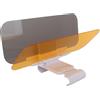 Qiilu Visiera Parasole per Auto 2 in 1 con Estensione in Vetro Trasparente Antiriflesso E7e751 per Guida Diurna e Notturna