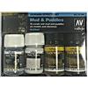 Vallejo Val73189 - Set di 4 colori per modellare, pigmenti fanghi e pozzanghere, 4 x 35 ml, 35 ml (confezione da 4)