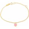 Monde Petit Bracciale bambina cuore smaltato rosa - oro giallo 9k (375) - Scatola Regalo - Certificato di garanzia