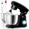 YASHE Impastatrice Planetaria 1500W, 2 Ciotole in Acciaio Inox 4,5L + 5L, 10+P Velocità, Testa Inclinabile, con Gancio Impastatore, Frusta e Sbattitore