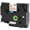 GielleService NASTRO ETICHETETTE LAMINATO COMPATIBILE BROTHER TZe222 Testo ROSSO su sfondo bianco