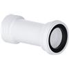 PlumbEZ Connettore universale lungo dritto per WC da 100 mm/110 mm, connettore per tubi di scarico per tutti i tubi di pentola, ingresso da 90-107 mm, adatto per PVC-U e ghisa da 110 mm, lunghezza 265