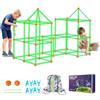 VEVOR Kit di Costruzione per Forte per Bambini 140 Pezzi, Tenda da Gioco per Interni Esterni Giocattoli da Costruzione, per Bambini dai 4 Anni in Su, per Interni Esterni con 96 Aste, 44 Palline