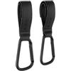 Jane Jané Ganci Universali per Passeggino, Set 2 Pezzi, Fino a 5 kg per Gancio, Cinghie Regolabili Antiscivolo, Nero