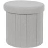 HOME DECO FACTORY, HD0196, Ottomana pieghevole grigia, modello pillola, mobile, seduta, cassapanca e panca pieghevoli, 38 x 38 x 38 cm, altezza seduta 38 cm, Grigio