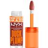 NYX Professional Makeup Gloss Rimpolpante, Altamente Pigmentato, Volume Immediato e Duraturo, Arricchito con Zenzero Piccante, Duck Plump, Tonalità: Brick Of Time, 6,8 ml