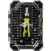 goobay Set di 100 cacciaviti con funzione a cricchetto/punte di precisione in acciaio S2/set di attrezzi per fai da te, riparazione e assemblaggio/incl. prolunga e adattatore - 77844