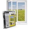 EASYmaxx Zanzariera per finestra con chiusura a strappo | Rete Anti-Insetti tagliabile fino a 130 x 150 cm | Facile installazione - senza forare e avvitare | Rete antizanzare autoadesivo [Nero]