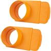 POWERTEC 70295-P2 4 pollici integrato Blast Gate resistente agli intasamenti, anti gap conico in plastica ABS raccordo per sistemi di raccolta della polvere, 2PK