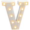 JANDEI - Lettere LED, Numeri Luminosi, Figura a Cuore, 22cm, con Luce Calda per Decorazione e Atmosfera, Luci Notturne Scrivania, Compleanni, Matrimoni, Vetrine. Funzionano con batterie AA (V)