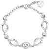 Brosway Bracciale Donna, Bracciale Rigido in Acciaio e Cristalli/pietre Naturali con Simbolo Occhio | Collezione Chakra - BHKB125