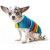 Baja Ponchos Vestiti per cani - Poncho per cani fatto a mano - Cinco De Mayo Chihuahua Costume da autentica coperta messicana (blu, X-Small)