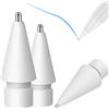 Wilbeva 3 Punte di Ricambio per Apple Pencil 1st e 2nd, Punta di Ricambio ad Alta Sensibilità e Penna di Controllo Preciso/Tips Ricambio Accessori per iPad Pencil