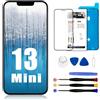 Dinow Display per iPhone 13 Mini LCD Sostituzione Schermo 5.4 LCD di Ricambio Schermo per iPhone 13 Mini(2A2628, A2481, A2626, A2629, A2630, Touch Screen per iPhone 13 Mini con Kit di Riparazione