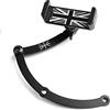 Bruce & Shark Supporto pieghevole per telefono cellulare Union Jack per auto adatto per Mini Cooper R55 R56 F54 F55 nero e grigio