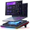 llano V12 Ultra Raffreddatore per Laptop con Controllo Software Intelligente, Supporto Ventilatore RGB per Laptop Gaming, Ventilatore Turbo 5.5,3 *USB 3.0,per Laptop da 15.6 a 19