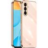 EASSGU [Telaio Elettrolitico Custodia per Samsung Galaxy A26 5G / Samsung Galaxy A26 (4G) (6.7 Inches) Cover Protettiva in Morbido Silicone TPU - Rosa