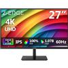 Z Z-Edge Z-Edge Monitor 4K UHD 27 Pollici, Schermo IPS 3840x2160 60Hz, 300 cd/m² HDR10 FreeSync, 2xDP 2xHDMI, Compatibile con VESA, Nero