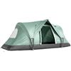 Outsunny Tenda da Campeggio 4 Posti Idrorepellente con Protezione UV, Pali in Fibra di Vetro, 4.55x2.3x1.8 m, Verde