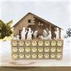 Il calendario dell'Avvento di Natale si illumina con il regalo del camino