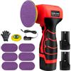 Vkndoynt Levigatrice elettrica senza fili 16,8V con 36 fogli di carta abrasiva, 3500 giri/min, 2 batterie da 3,0 Ah, design leggero e compatto per legno, metallo, rimozione di vernice e progetti fai-da-te