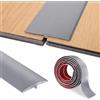 Bocguy Profilo di transizione autoadesivo, profilo a T, PVC listello di transizione 5 x 300 cm, per porte e pavimenti di collegamento di piastrelle in laminato