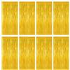 Mxdzshy 8 Pezzi Tende Metalliche Feste Tenda Glitter Compleanno Decorazioni Oro | Tenda Scintillante per Feste Foil Tenda a Frange Tende Tinsel per Compleanni Matrimonio Feste Natale 1x2M