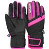Reusch Guanti Duke R-Tex® XT, Black-Pink GLO, EU 4