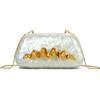 HomKuch Donne acrilico matrimonio sera borsa catena crossbody borsa a spalla borsa formale frizione