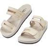 CLEIKS Sandali Aperti Donna con Chiusura a Strappo Sandali da Spiaggia Sandali Scarpe Estive Pelle Pantofole Scarpe per Anziani (Nero, 38 EU, WCL260428-1)