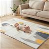 PIKATOYZ® Tappeto Gioco Bambini Pieghevole con Trasportino | Alta Densità XPE Schiuma Non Tossica, Impermeabile e Facilità di Pulizia | Tappeto Neonato Gattonamento da Terra Imbottito 180×120 cm